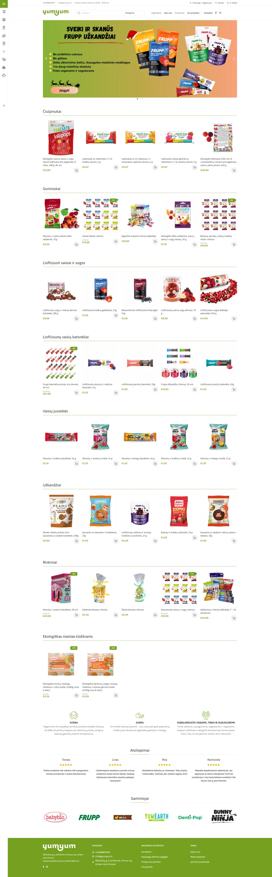 Yumyum.lt el. parduotuvės kūrimas