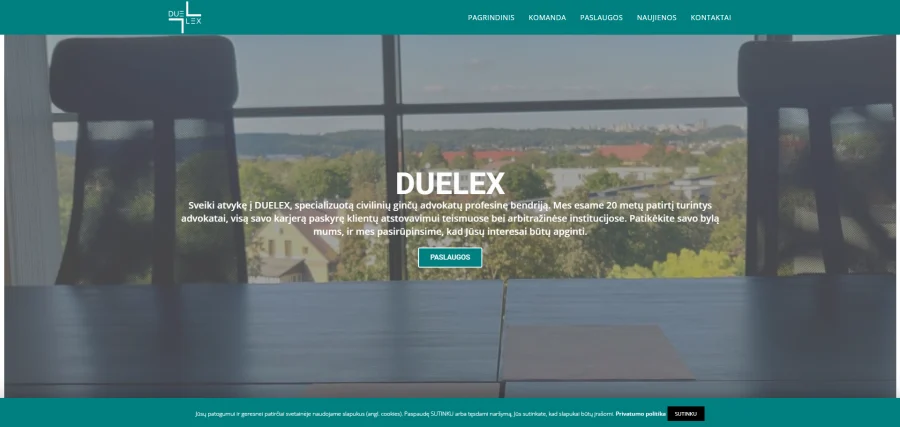 Duelex.lt interneto svetainės kūrimas