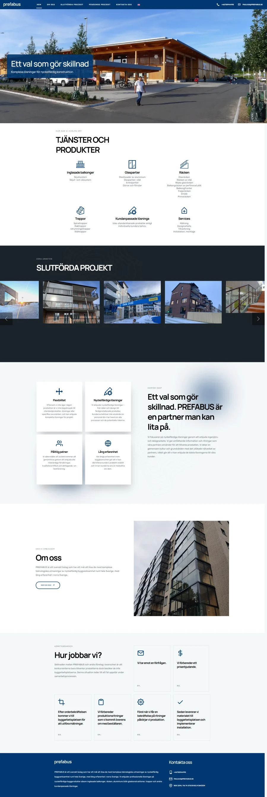 Prefabus.se interneto svetainės kūrimas
