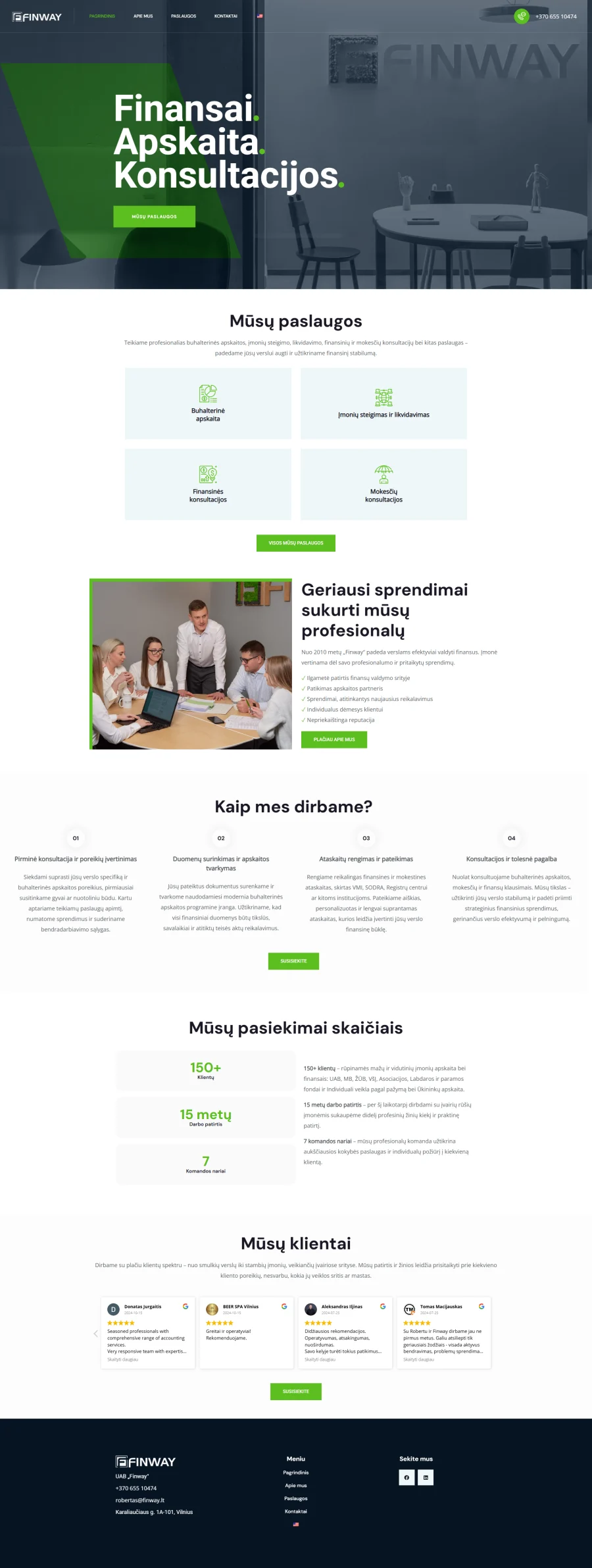 Finway.lt interneto svetainės kūrimas